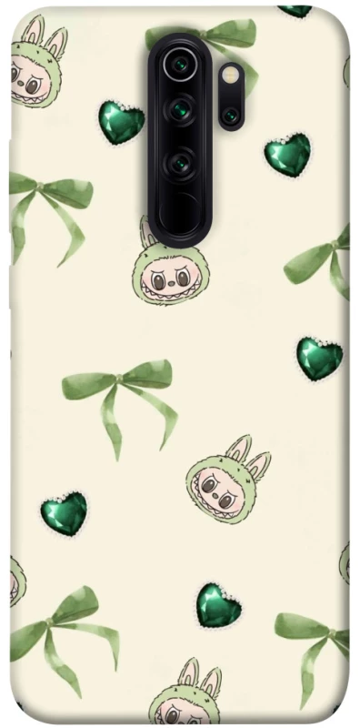 Чехол на Xiaomi Redmi Note 8 Pro Labubu Green Heart фото 1 из 1