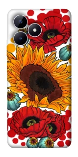Чехол на Realme Note 50 5G Подсолнечники и маки фото 1 из 1