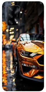 Чехол на Oppo A74 4G Golden sports car фото 1 из 1