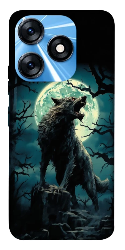 Чохол на TECNO Spark 10 Вовк під місяцем фото 1 з 1