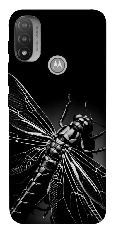 Чохол на Motorola Moto E20 Black dragonfly фото 1 з 1