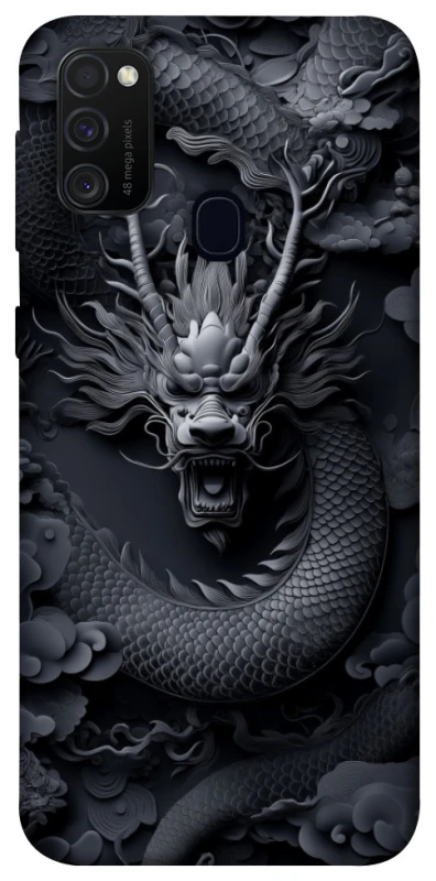 Чехол на Samsung Galaxy M21 black dragon фото 1 из 1