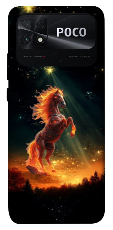Чохол на Xiaomi Poco C40 Red Fire Horse ver.2 фото 1 з 1