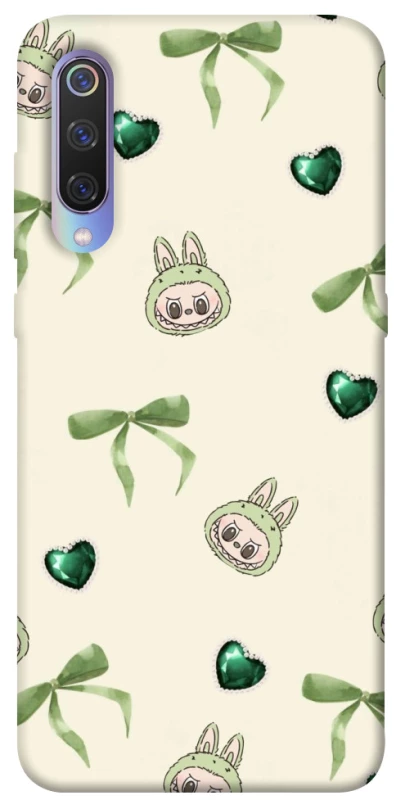 Чохол на Xiaomi Mi 9 Labubu Green Heart фото 1 з 1