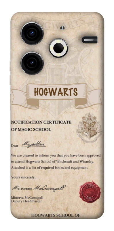Чехол на TECNO Pova 6 Neo (LI6) The Hogwarts acceptance letter фото 1 из 1