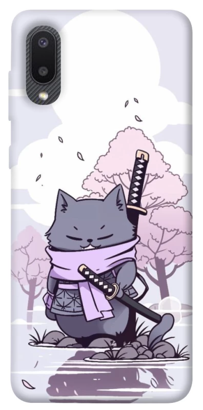 Чехол на Samsung Galaxy A02 Samurai cat фото 1 из 1
