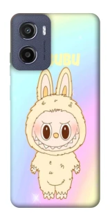 Чехол на Motorola Moto E15 Fluffy Rainbow Labubu фото 1 из 1