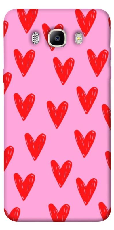 Чохол на Samsung J510F Galaxy J5 (2016) Red hearts 2 фото 1 з 1