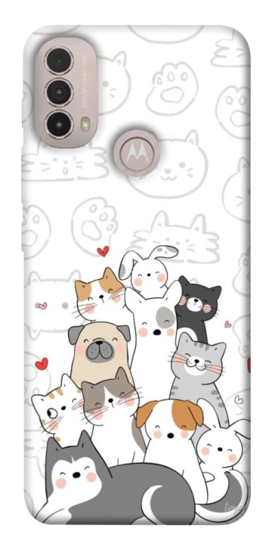 Чохол на Motorola Moto E40 Funny Pets фото 1 з 1