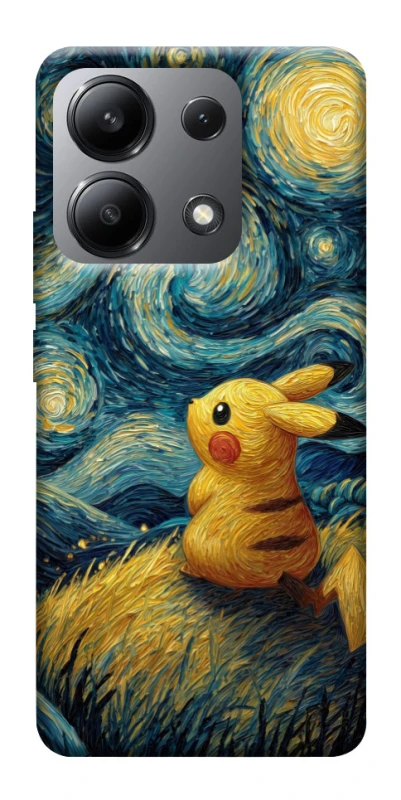Чохол на Xiaomi Redmi Note 13 4G Pikachu and Van Gogh фото 1 з 1