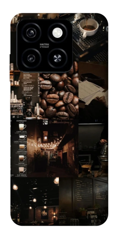 Чохол на ZTE Blade A55 4G Coffee collage ver.1 фото 1 з 1