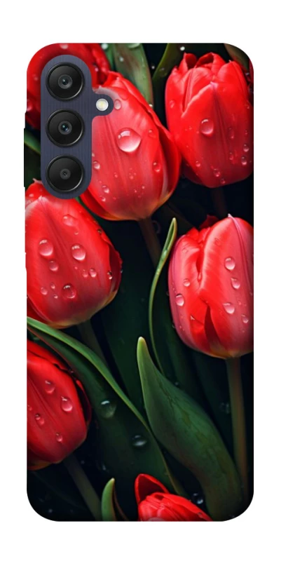 Чехол на Samsung Galaxy A25 5G Красные тюльпаны фото 1 из 1