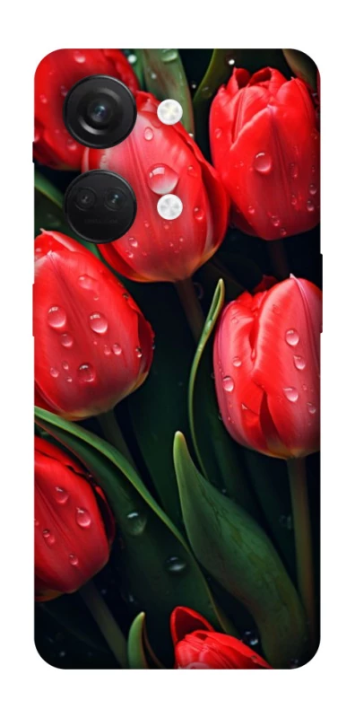Чехол на OnePlus Nord 3 Красные тюльпаны фото 1 из 1