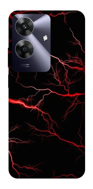 Чехол на Realme Note 60 Красная молния фото 1 из 1