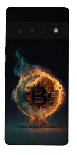 Чохол на Google Pixel 6 Pro Fire Bitcoin фото 1 з 1