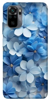 Чехол на Xiaomi Poco M5s Синие цветы фото 1 из 1