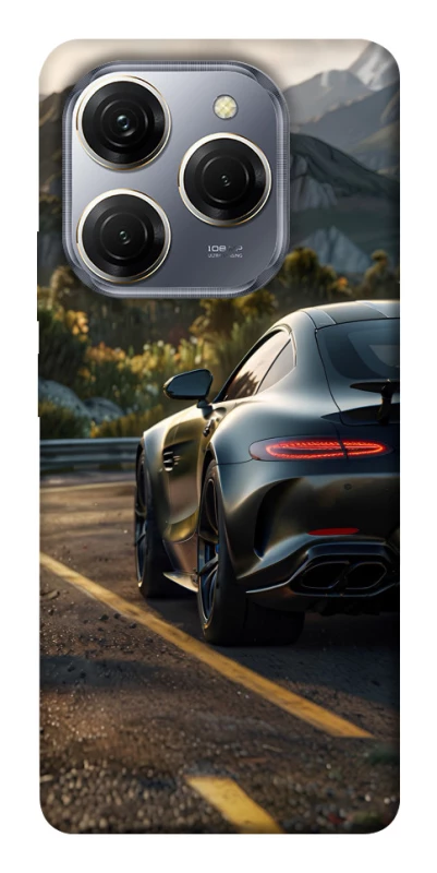 Чехол на TECNO Spark 20 Pro Car in the mountains фото 1 из 1