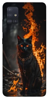 Чехол на Samsung Galaxy M51 Огненный кот фото 1 из 1