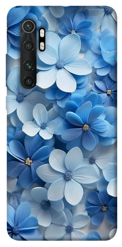 Чехол на Xiaomi Mi Note 10 Lite Синие цветы фото 1 из 1