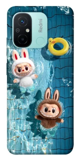 Чохол на Xiaomi Redmi 12C / Poco C55 Labubu in the pool фото 1 з 1