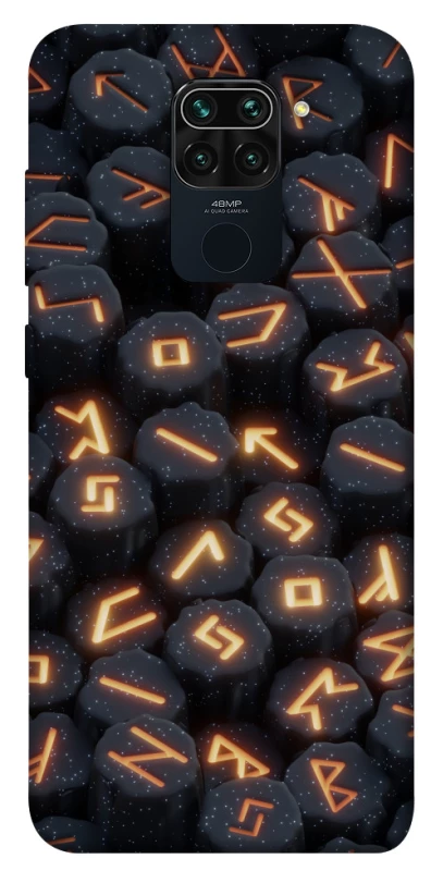 Чехол на Xiaomi Redmi Note 9 / Redmi 10X Огненые руны фото 1 из 1
