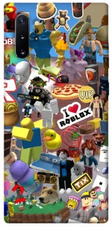 Чехол на Samsung Galaxy Note 10 Plus Roblox collage ver.5 фото 1 из 1