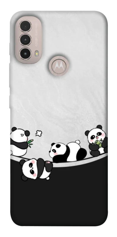 Чохол на Motorola Moto E40 Four pandas фото 1 з 1
