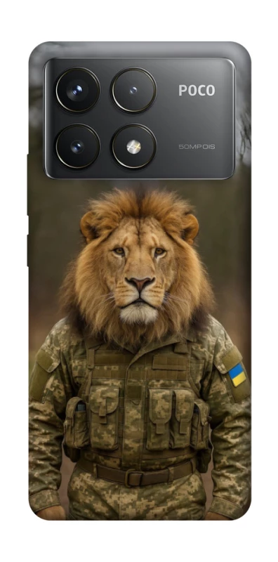 Чохол на Xiaomi Poco F6 Pro Лев захисник фото 1 з 1