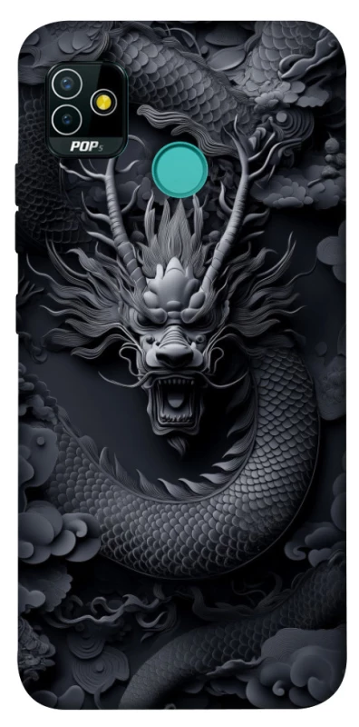 Чехол на TECNO POP 5 black dragon фото 1 из 1