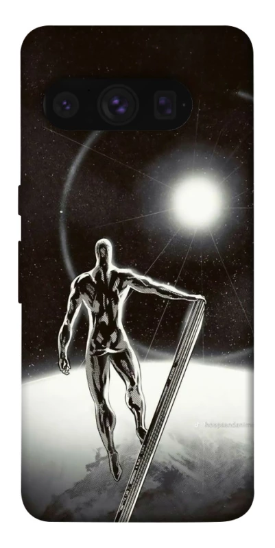 Чехол на Google Pixel 8 Pro Серебряный сёрфер фото 1 из 1