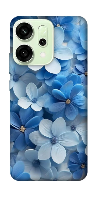 Чехол на Oppo Reno 14 Синие цветы фото 1 из 1