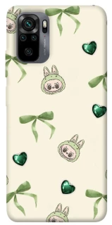 Чохол на Xiaomi Redmi Note 10 / Note 10s Labubu Green Heart фото 1 з 1