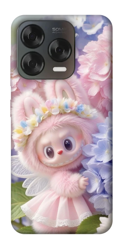 Чехол на ZTE Blade V70 Design Labubu & Flowers ver.1 фото 2 из 2