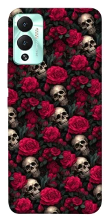 Чехол на Infinix Hot 12 Play Черепа и розы фото 1 из 1