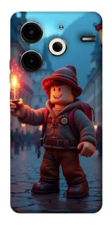 Чохол на TECNO Pova 6 Neo (LI6) Roblox Fire Logo Blue Flames фото 1 з 1