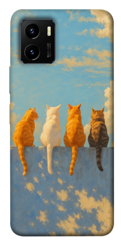 Чохол на Vivo Y15s cats on wall фото 1 з 1