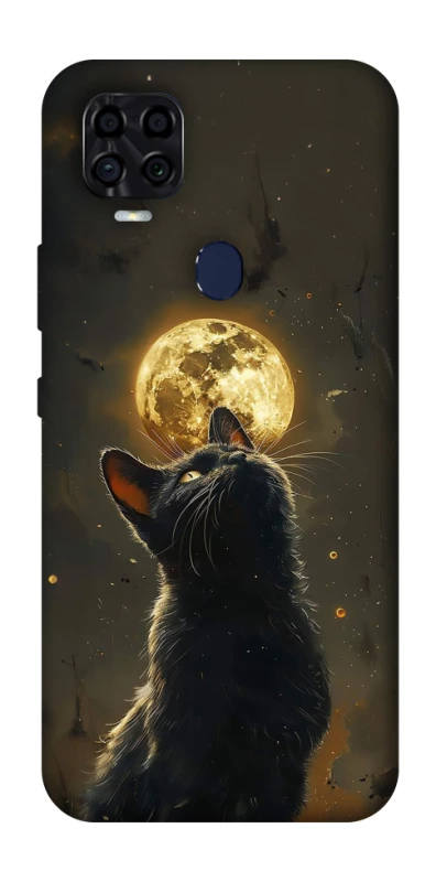 Чохол на ZTE Blade v2020 Кіт під місяцем v2 фото 1 з 1