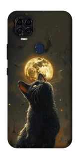 Чохол на ZTE Blade v2020 Кіт під місяцем v2 фото 1 з 1