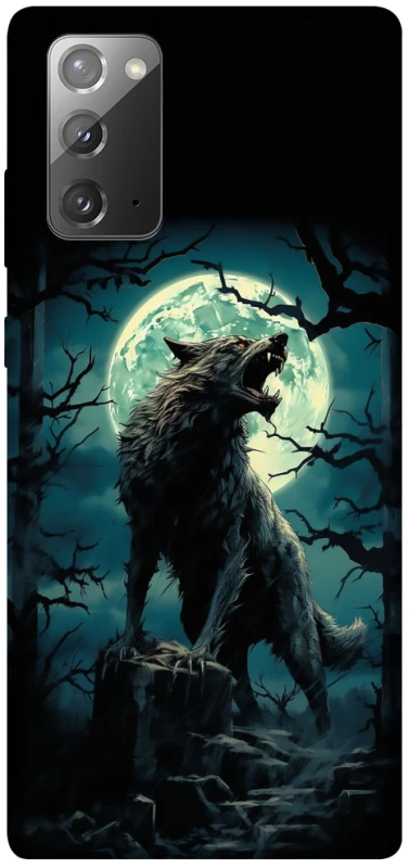 Чохол на Samsung Galaxy Note 20 Вовк під місяцем фото 1 з 1