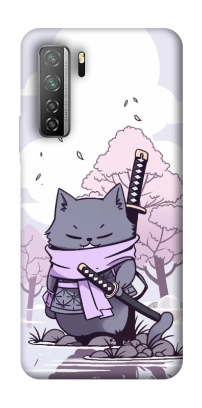 Чехол на Huawei Nova 7 SE Samurai cat фото 1 из 1