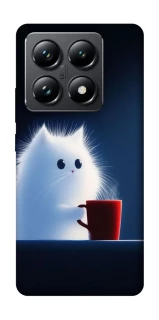 Чехол на Xiaomi 14T Pro Чехол кот с кофе фото 1 из 1