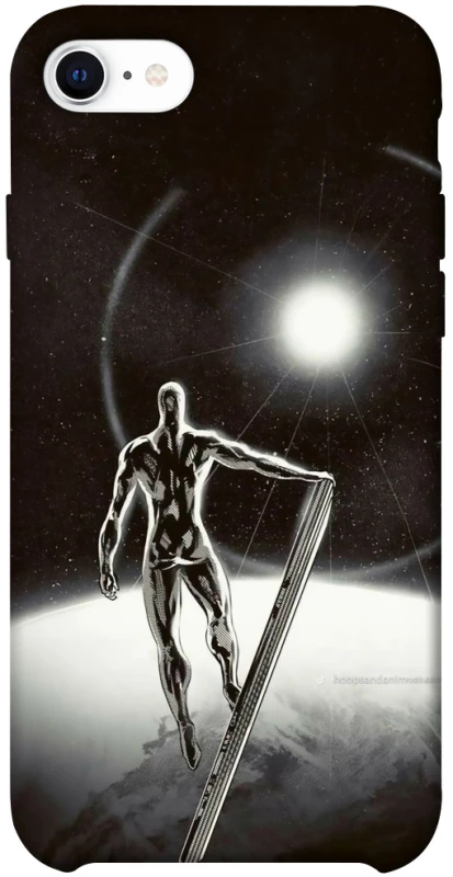 Чехол на Apple iPhone SE (2020) Серебряный сёрфер фото 1 из 1