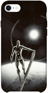 Чехол на Apple iPhone SE (2020) Серебряный сёрфер фото 1 из 1