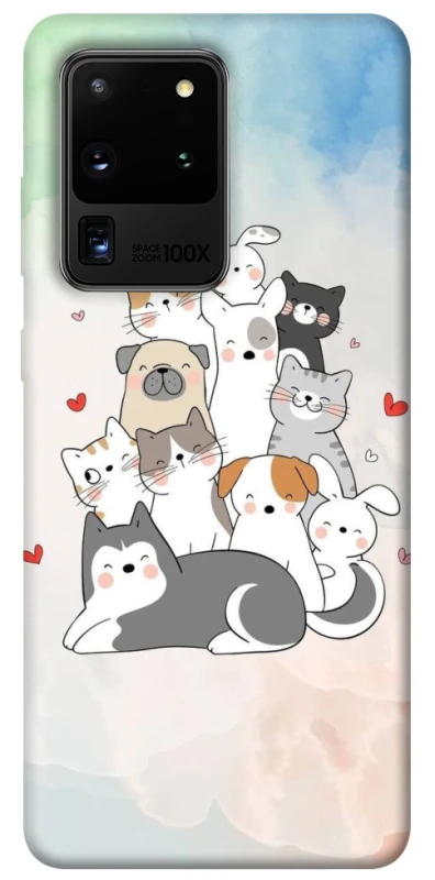 Чохол на Samsung Galaxy S20 Ultra Funny Pets ver.2 фото 1 з 1