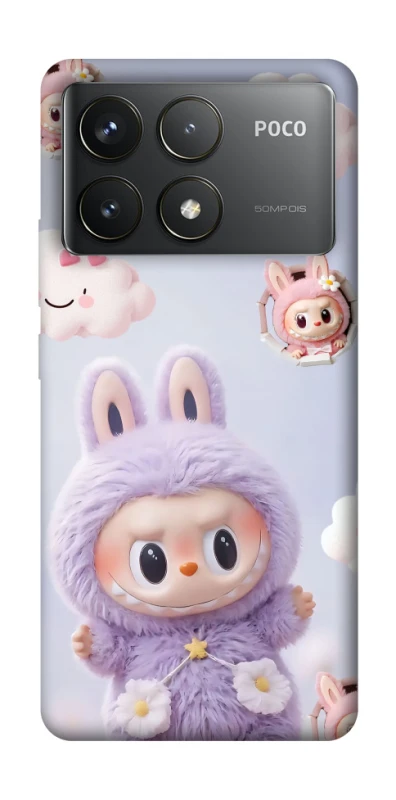 Чохол на Xiaomi Poco F6 Pro Labubu & clouds фото 1 з 1