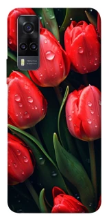 Чохол на Vivo Y31 Червоні тюльпани фото 1 Чохол на Vivo Y31 Червоні тюльпани фото 1 з 1