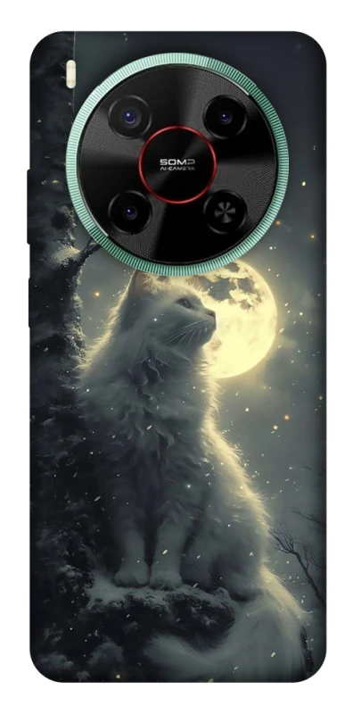 Чохол на ZTE Nubia V70 Max Кіт під місяцем фото 1 з 1