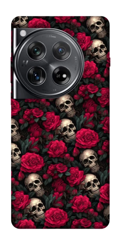 Чохол на OnePlus 12 Черепа та рози фото 1 з 1