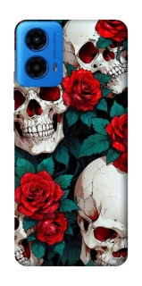 Чохол на Motorola Moto G45 skull and rose фото 1 з 1