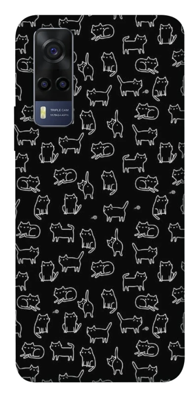 Чохол на Vivo Y53s Black Cats фото 1 Чохол на Vivo Y53s Black Cats фото 1 з 1